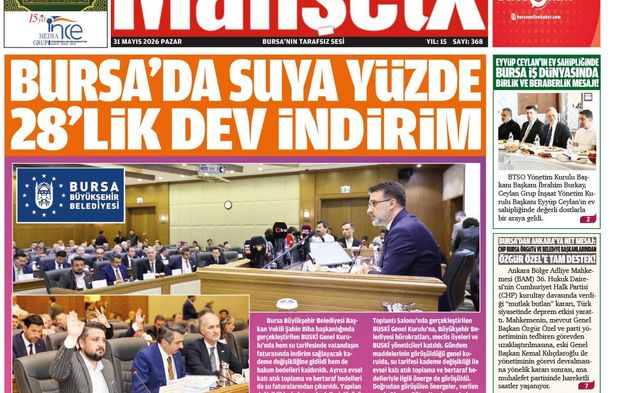 MANŞETX GAZETESİ'NİN  BURSA VE ANKARA'NIN 15.YIL 368. MAYIS SAYILARI ÇIKTI!