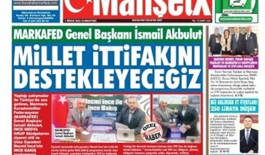 MansetX Gazetesi 'nin 12. yıl 333. Nisan Bursa ve Ankara sayıları sizlerle