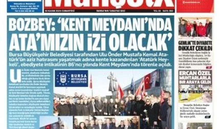MANŞETX GAZETESİ'NİN 13.YIL 350. ANKARA -BURSA KASIM SAYILARI ÇIKTI