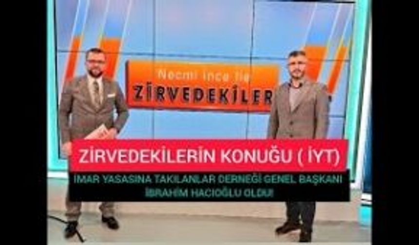 ZİRVEDEKİLER programının bu haftaki konuğu İBRAHİM HACIOĞLU oldu!